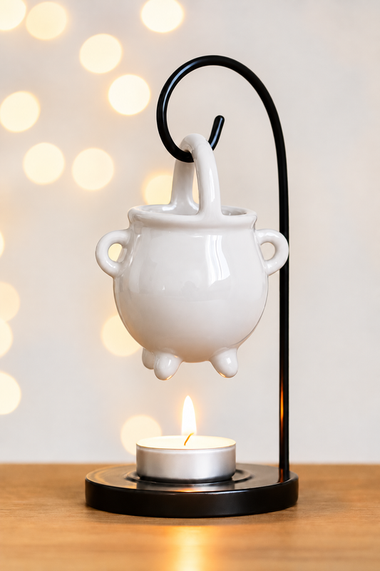 White Cauldron Wax & Oil Warmer