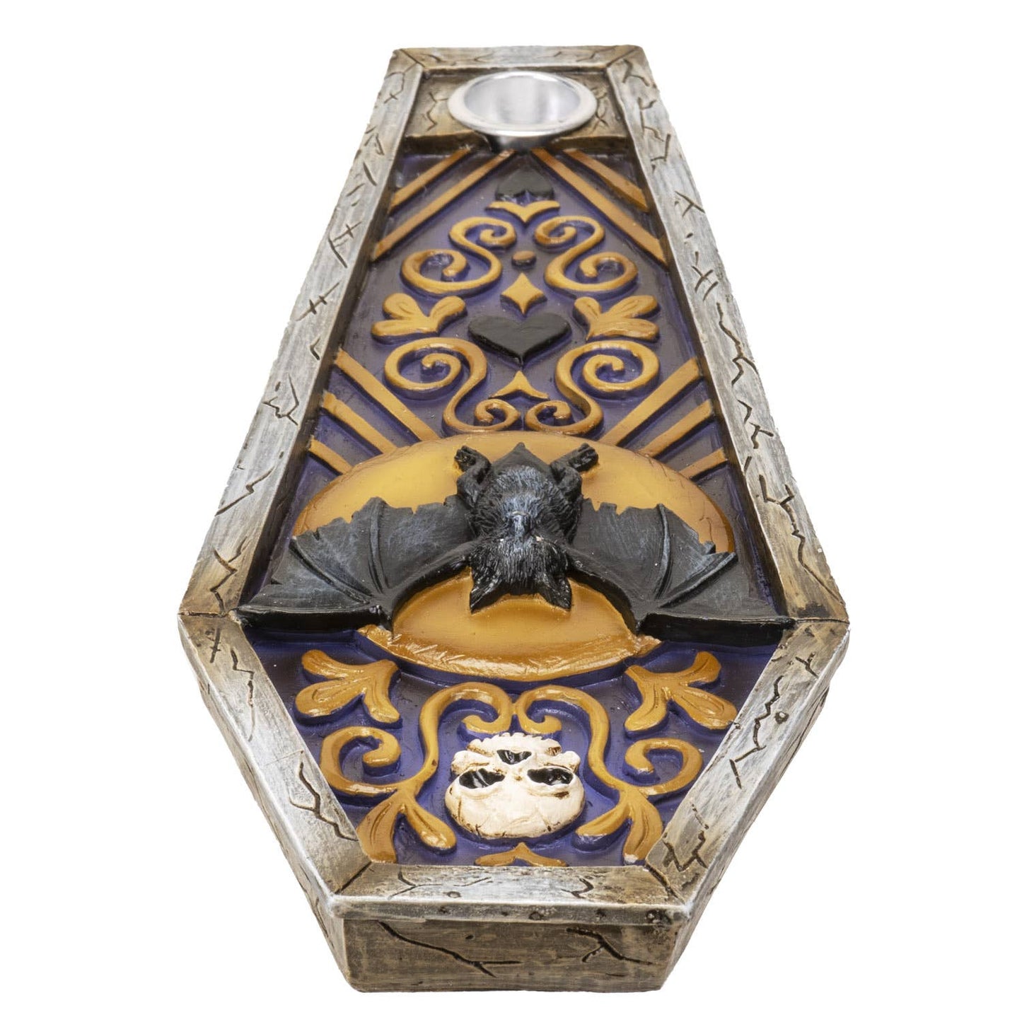 Gothic Vampire Bat Coffin Incense Burner