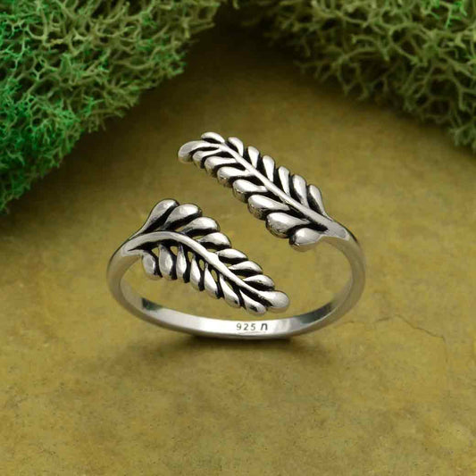 Sprig Leaf Ring: Sterling Silver