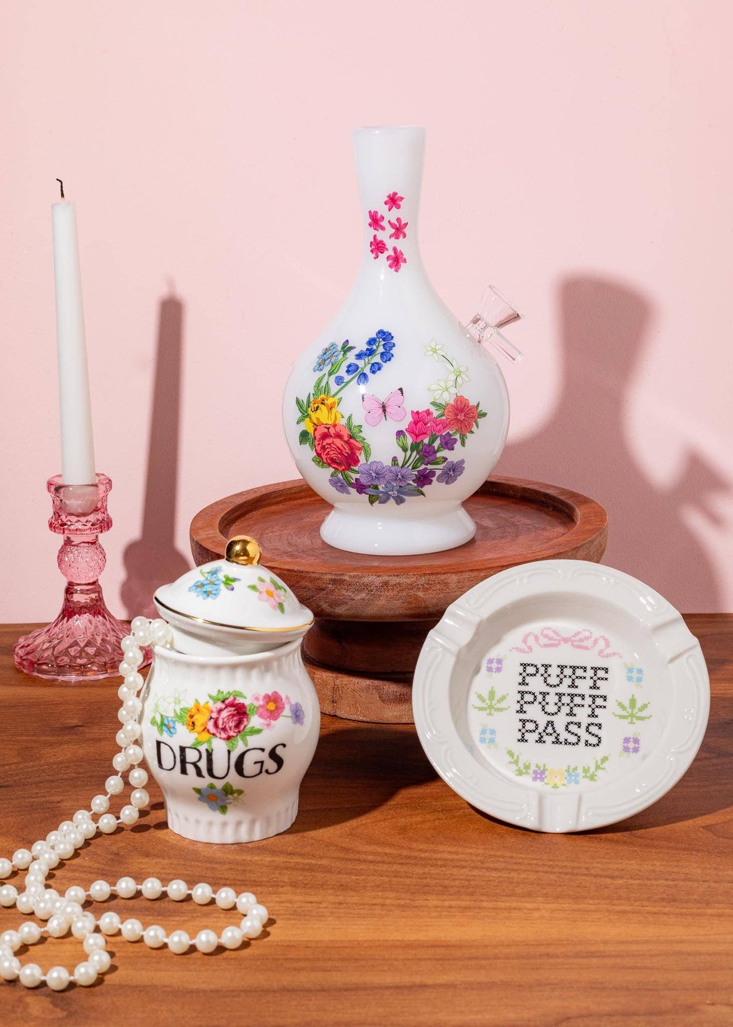 CROSS STITCH ASHTRAY