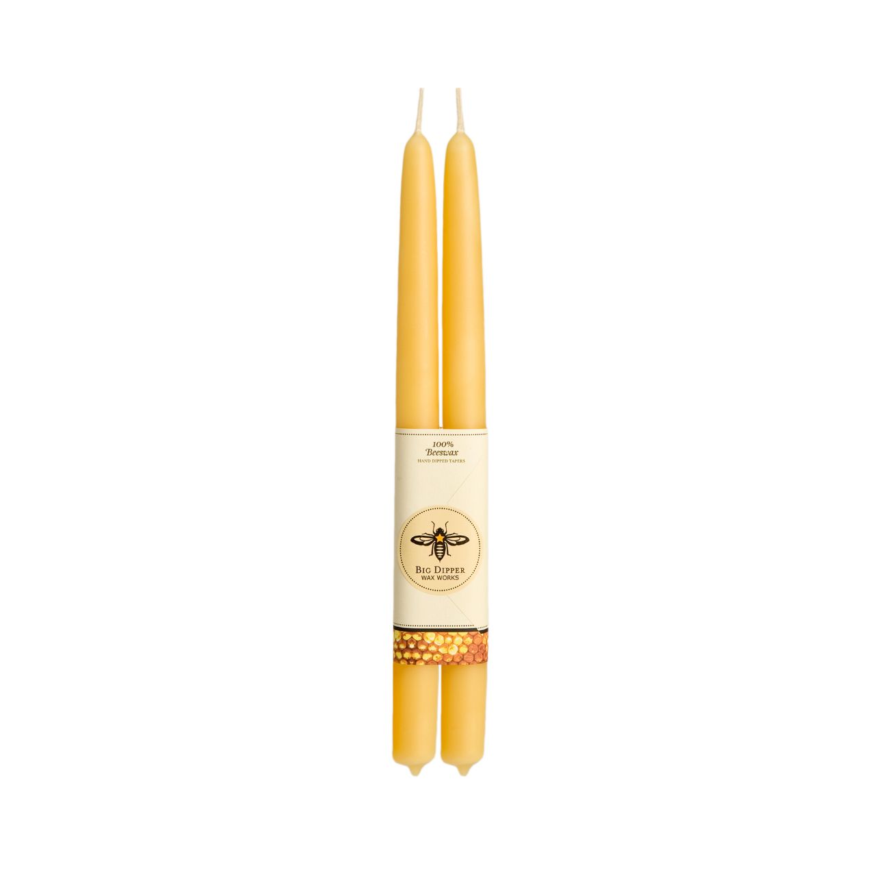 100% Pure Beeswax Tapers: Pumpkin / Standard (12" x 7/8")