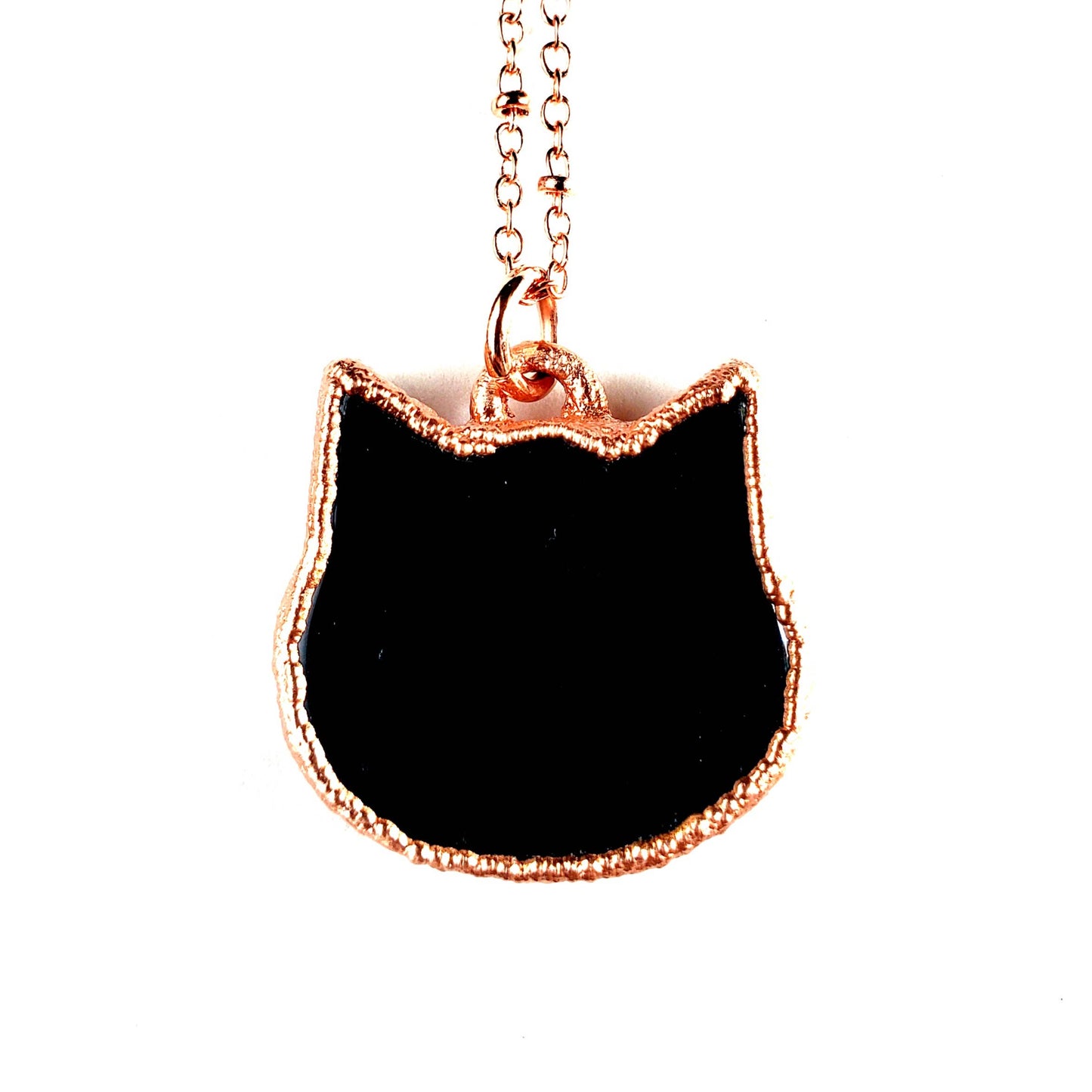 Obsidian Cat Necklace