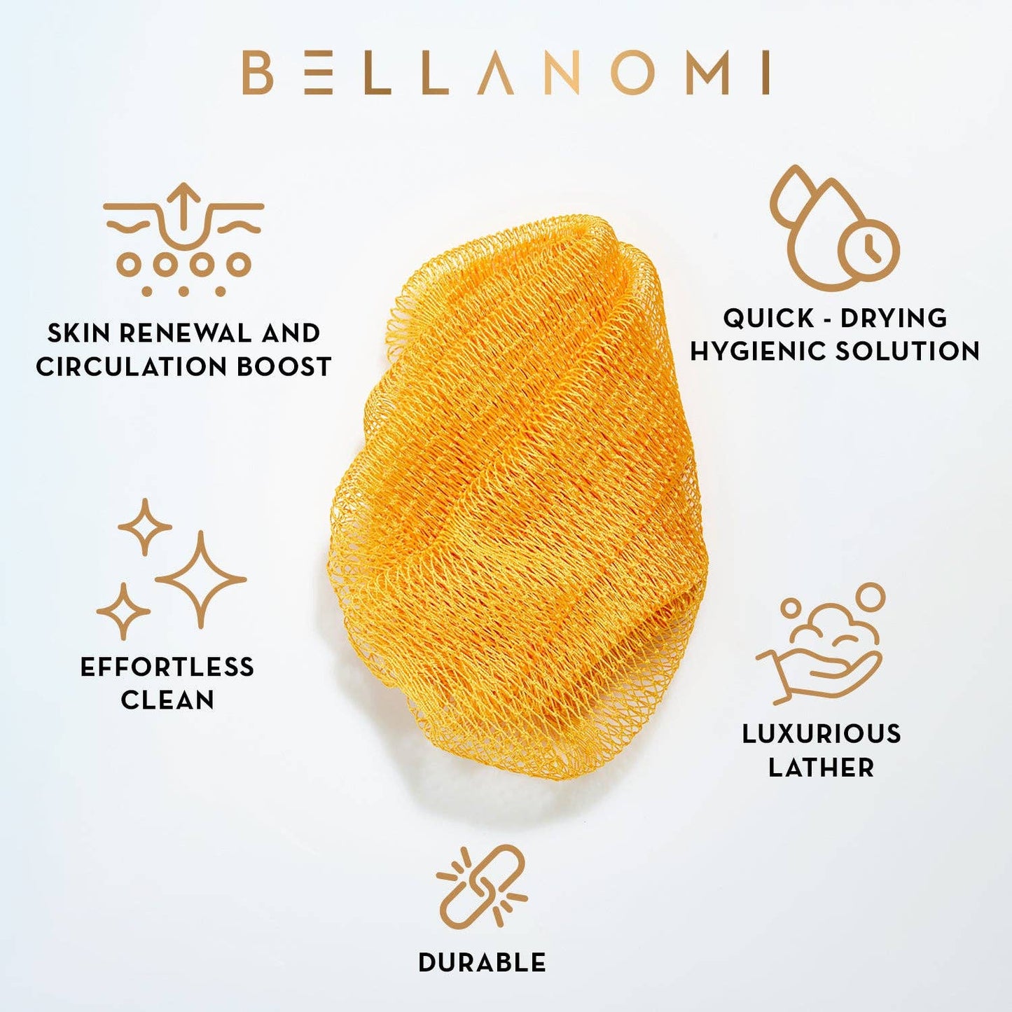 African Exfoliating Net Sponge 45" -  Best Seller: LEMON