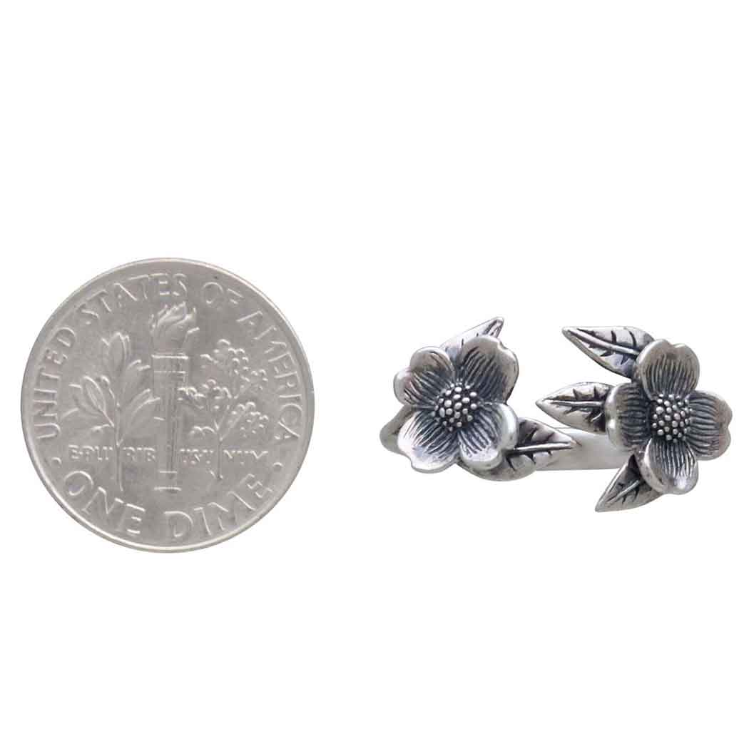 Two Flower Dogwood Ring: Bronze