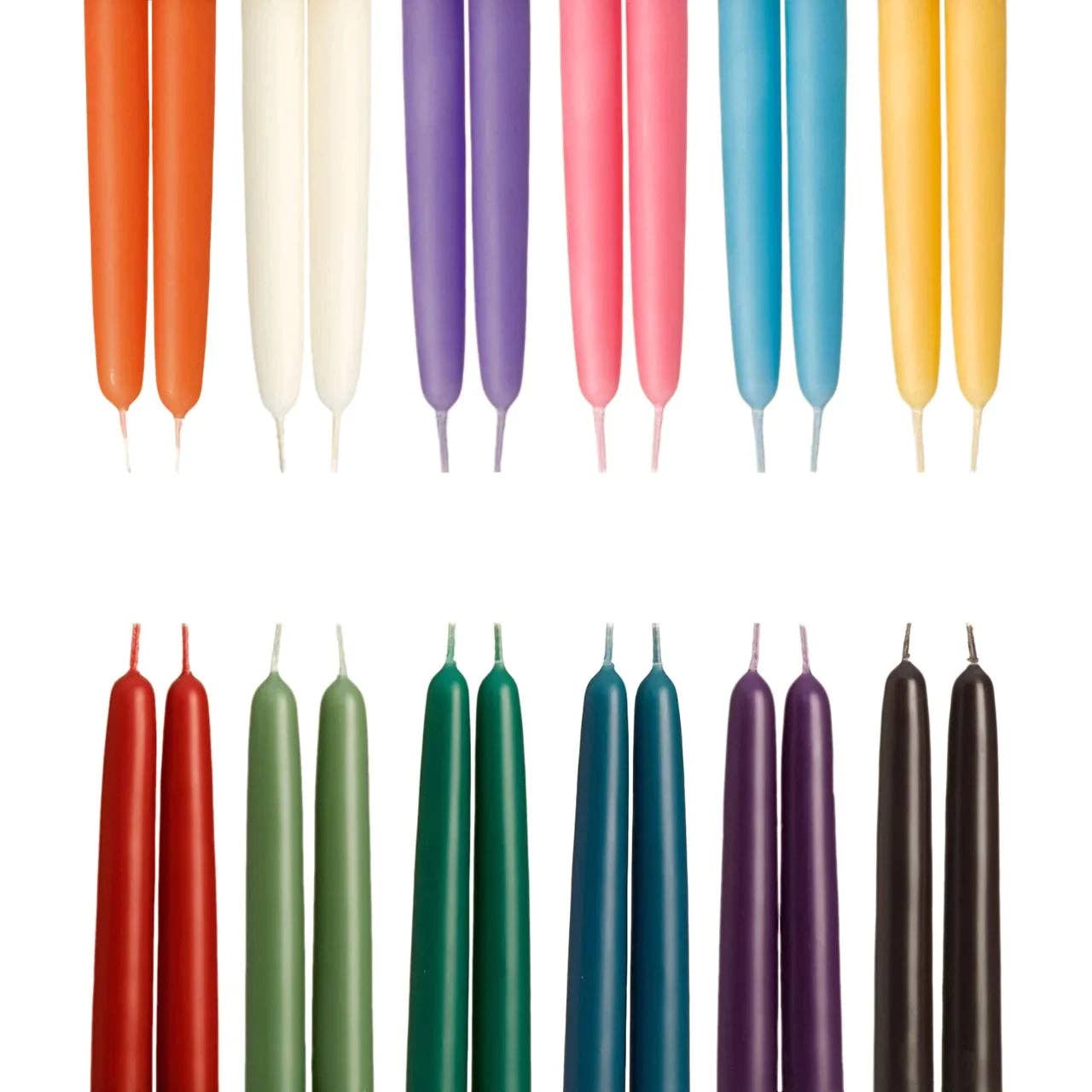 100% Pure Beeswax Tapers: Eggplant / Standard (12" x 7/8")