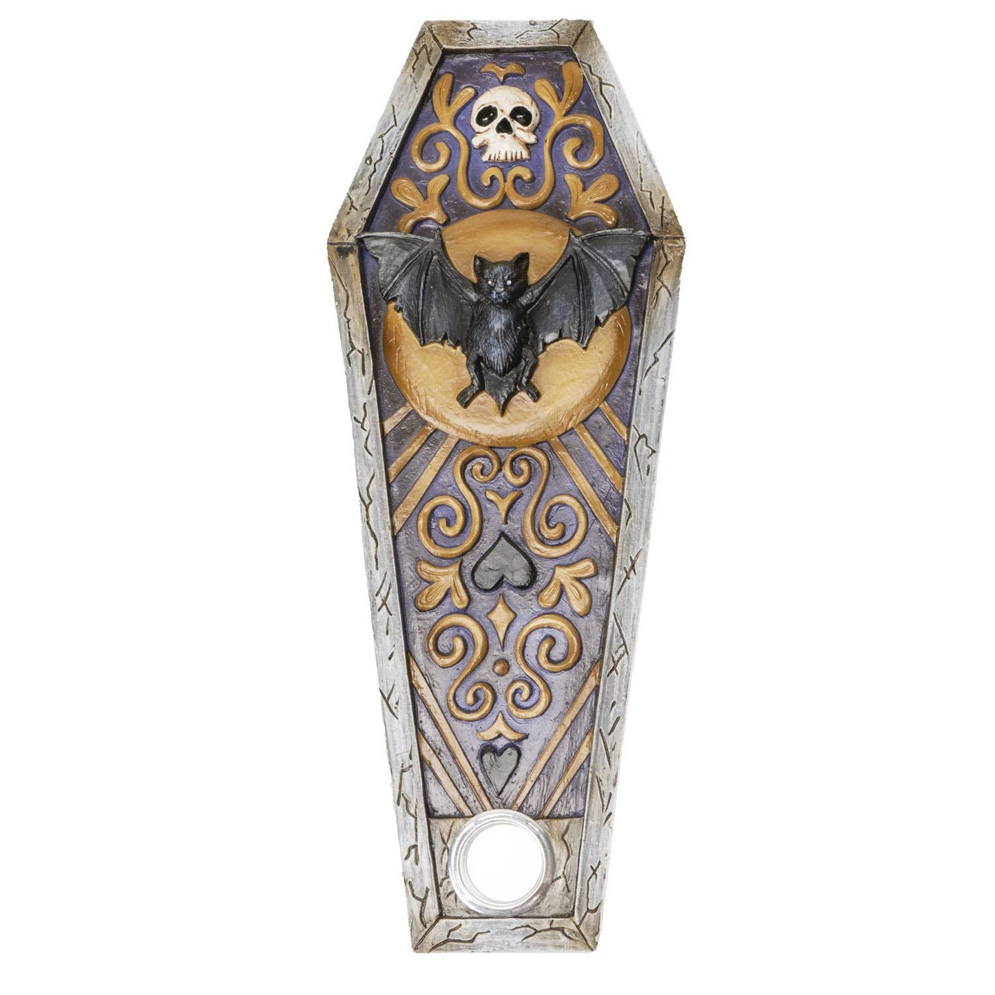 Gothic Vampire Bat Coffin Incense Burner