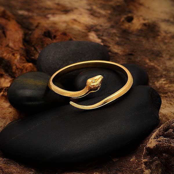 Simple Snake Ring: Recycled Sterling Silver