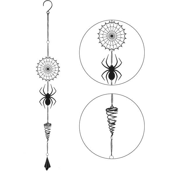 Black Widow Spider Hanging Outdoor Decoration