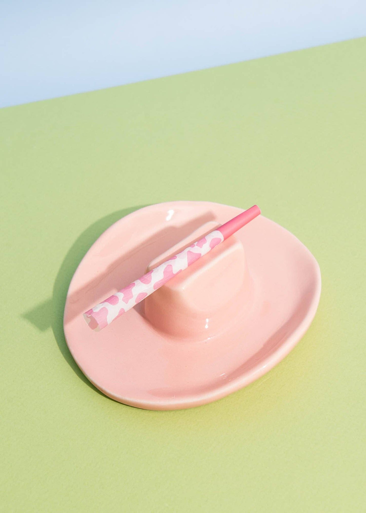 Cowboy Hat Ashtray - Cow Print