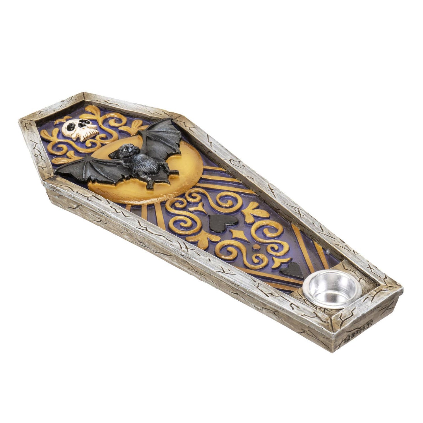 Gothic Vampire Bat Coffin Incense Burner