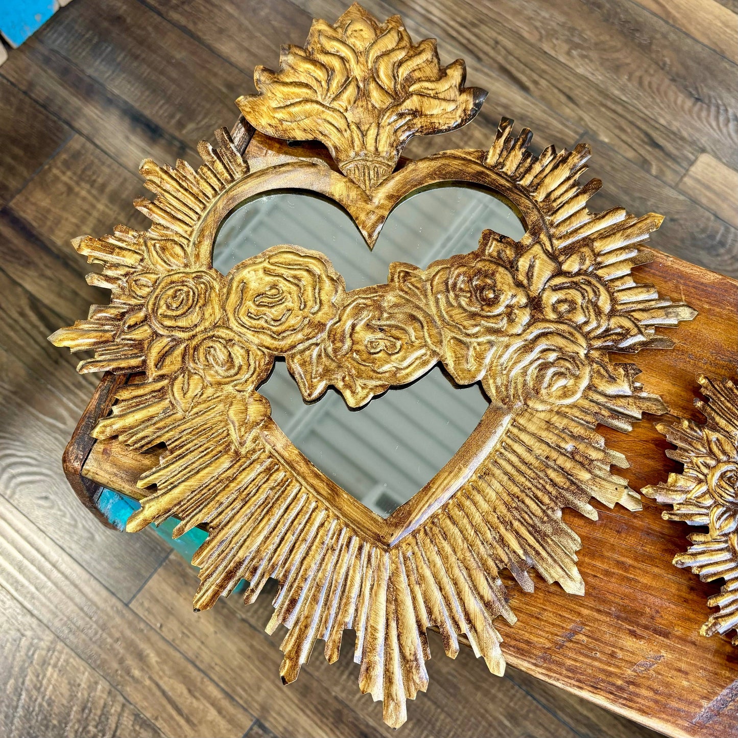 Tin Immaculate Heart of Mary Mirror: Large