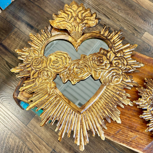 Tin Immaculate Heart of Mary Mirror: Large