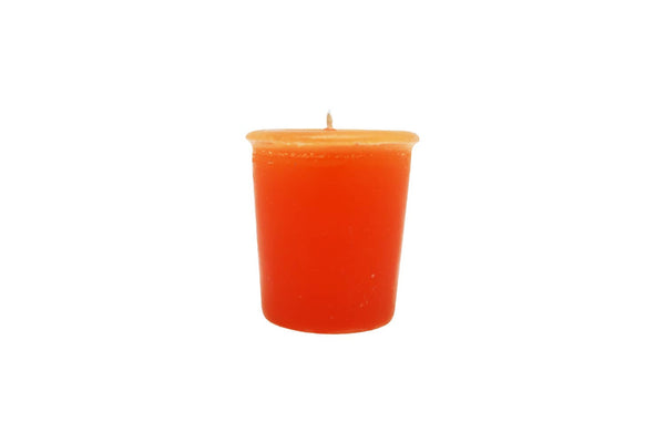 Orange Votive Candle - success, prosperity, emotional health