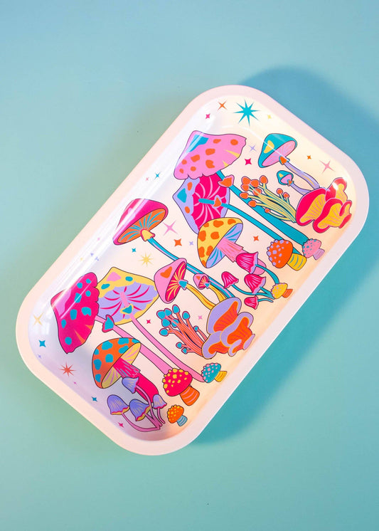 Colorful Mushroom Rolling Tray