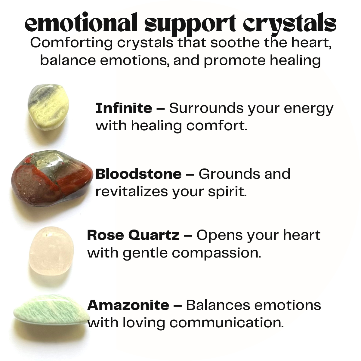 Emotional support crystals - crystal gift for comfort | cheeky gift wellness gift