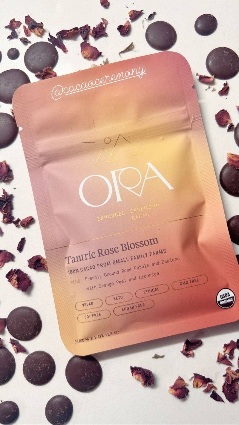 Tantric Rose Blossom Cacao - Organic Ceremonial Chocolate: 1 lb
